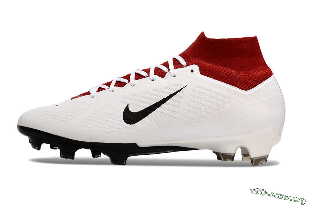 Nike Air Zoom Mercurial Superfly 9 Elite FG Football Boots - White/Black/Red 3