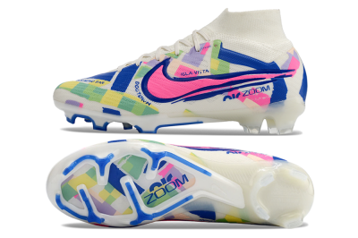 Nike Air Zoom Mercurial Superfly 9 Elite FG Football Boots - White/Rainbow