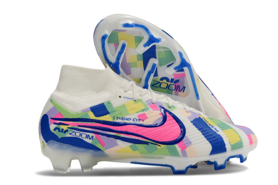 Nike Air Zoom Mercurial Superfly 9 Elite FG Football Boots - White/Rainbow