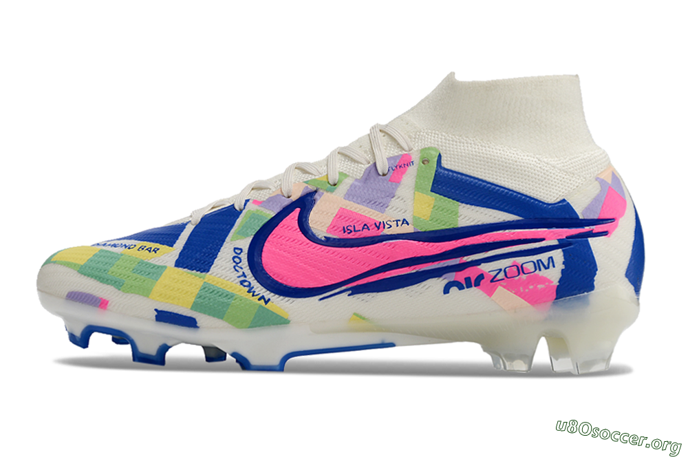 Nike Air Zoom Mercurial Superfly 9 Elite FG Football Boots - White/Rainbow 3