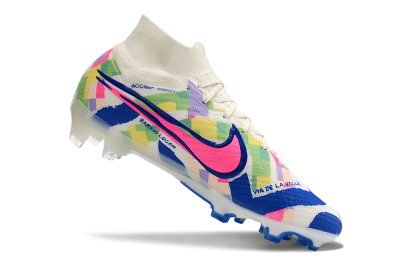 Nike Air Zoom Mercurial Superfly 9 Elite FG Football Boots - White/Rainbow