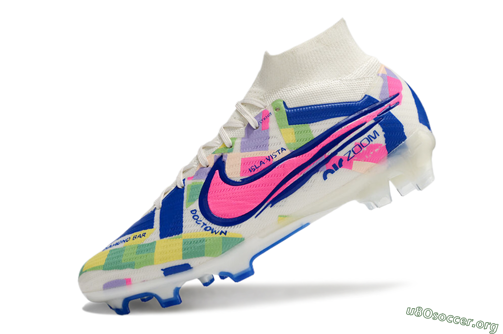 Nike Air Zoom Mercurial Superfly 9 Elite FG Football Boots - White/Rainbow 5