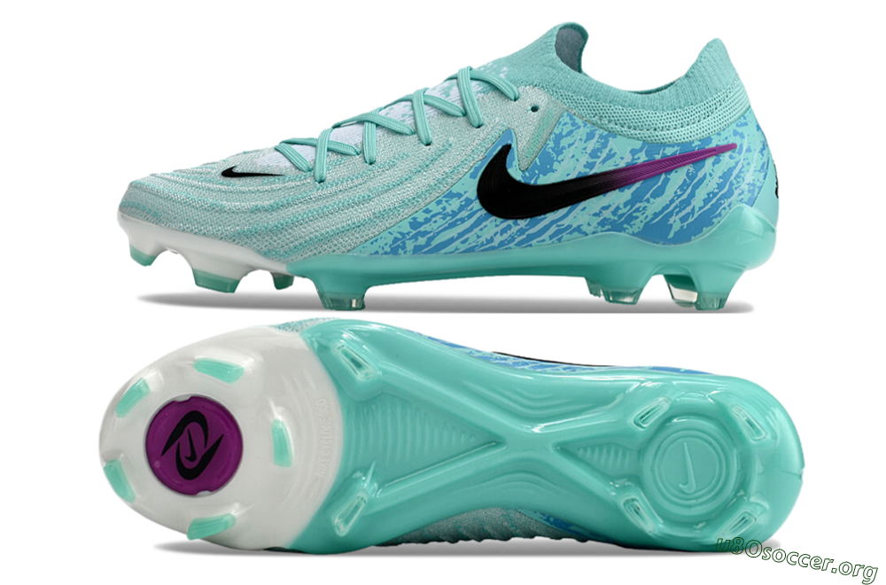 Nike Phantom Luna 2 Elite LV8 FG Football Boots - Jade/Black/Purple 1