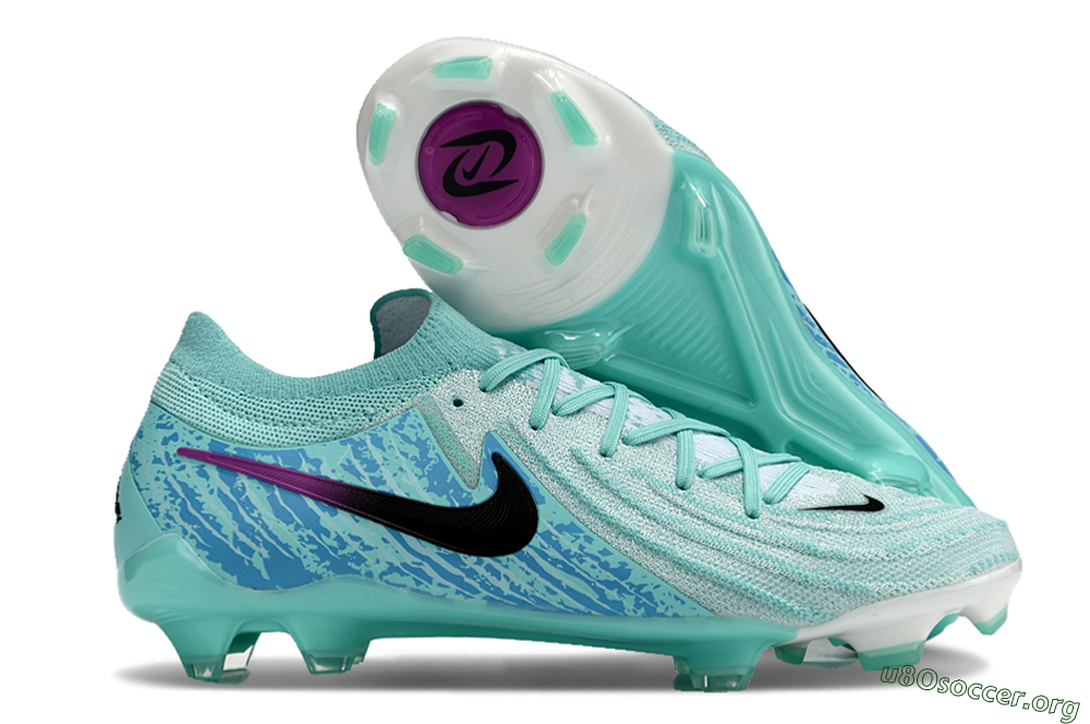 Nike Phantom Luna 2 Elite LV8 FG Football Boots - Jade/Black/Purple 2