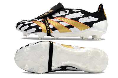 Adidas Predator Elite Foldover Tongue FG Football Boots - Black/White/Gold