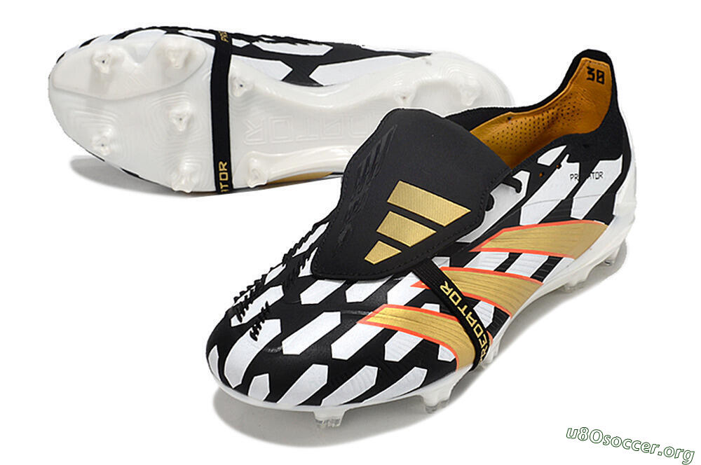 Adidas Predator Elite Foldover Tongue FG Football Boots - Black/White/Gold 0