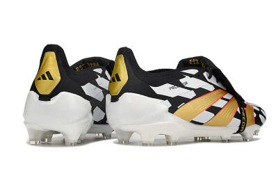 Adidas Predator Elite Foldover Tongue FG Football Boots - Black/White/Gold