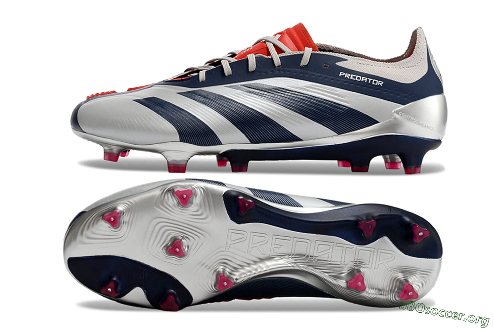Adidas Predator Accuracy Elite FG Football Boots - Silver/Blue/Red 1