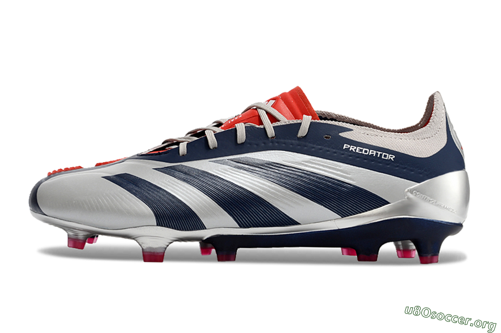 Adidas Predator Accuracy Elite FG Football Boots - Silver/Blue/Red 3