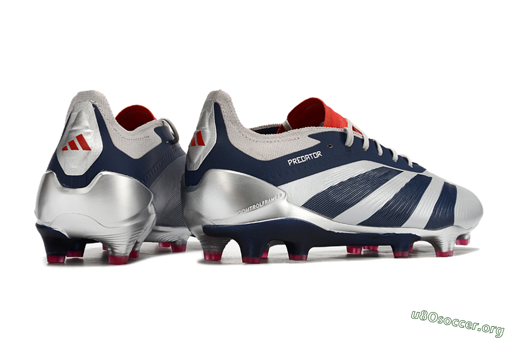 Adidas Predator Accuracy Elite FG Football Boots - Silver/Blue/Red 6
