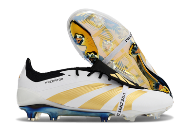 Adidas Predator Elite Foldover Tongue FG Football Boots - White/Gold/Black