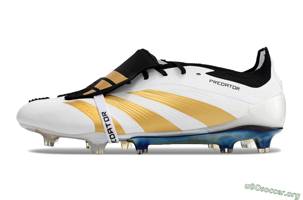 Adidas Predator Elite Foldover Tongue FG Football Boots - White/Gold/Black 3