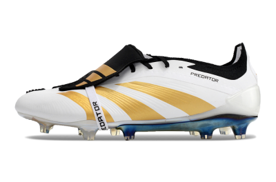 Adidas Predator Elite Foldover Tongue FG Football Boots - White/Gold/Black