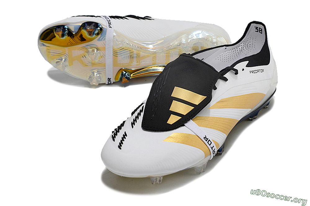 Adidas Predator Elite Foldover Tongue FG Football Boots - White/Gold/Black 0