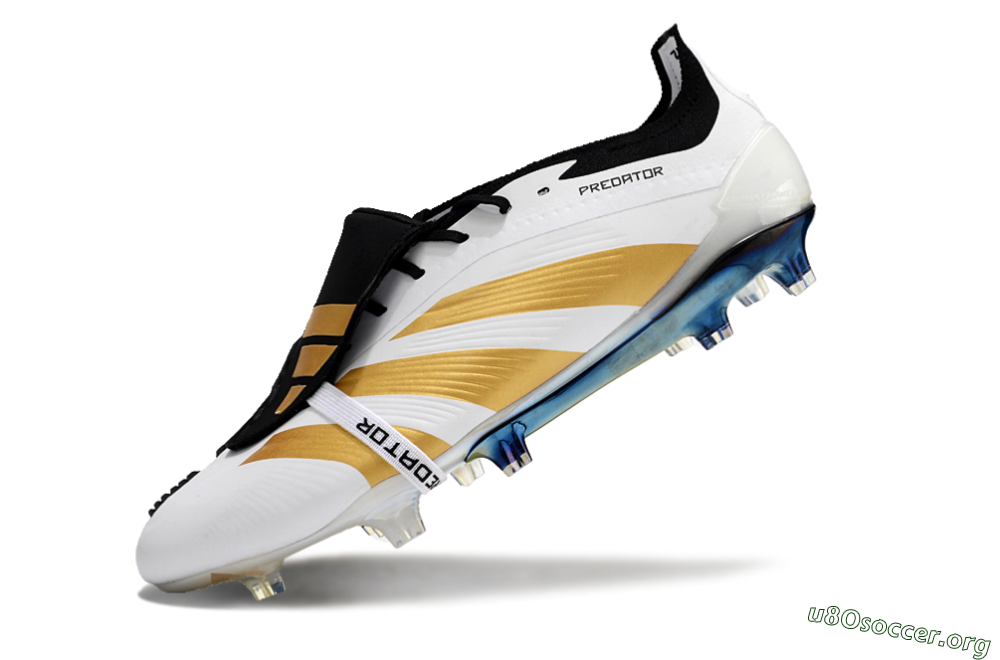 Adidas Predator Elite Foldover Tongue FG Football Boots - White/Gold/Black 5