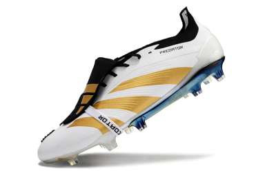 Adidas Predator Elite Foldover Tongue FG Football Boots - White/Gold/Black