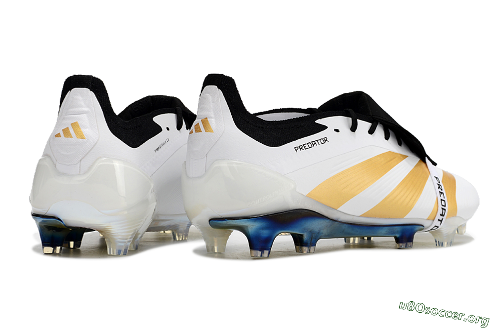 Adidas Predator Elite Foldover Tongue FG Football Boots - White/Gold/Black 6