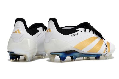 Adidas Predator Elite Foldover Tongue FG Football Boots - White/Gold/Black