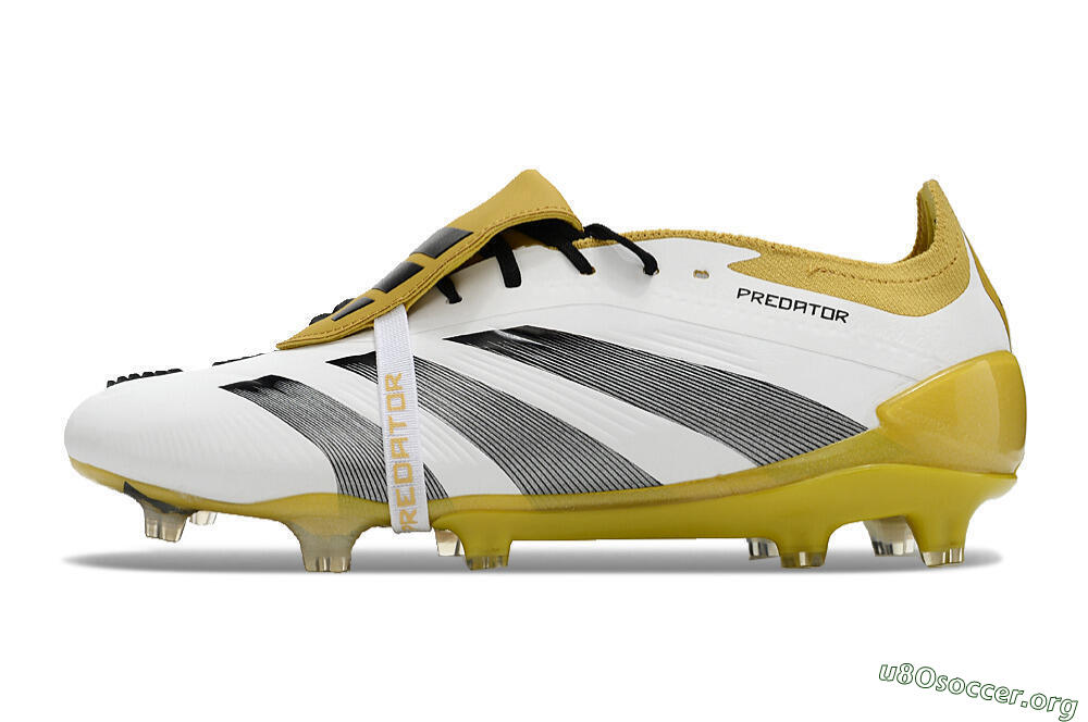 Adidas Predator Elite Foldover Tongue FG Football Boots - White/Black/Yellow 3