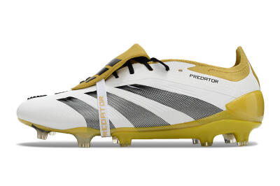 Adidas Predator Elite Foldover Tongue FG Football Boots - White/Black/Yellow