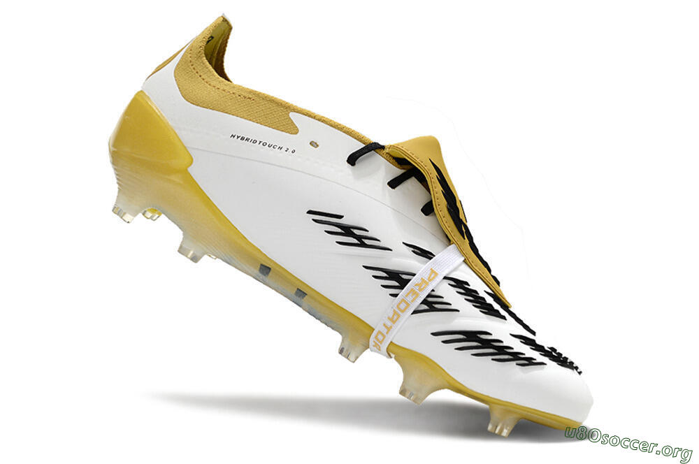 Adidas Predator Elite Foldover Tongue FG Football Boots - White/Black/Yellow 4