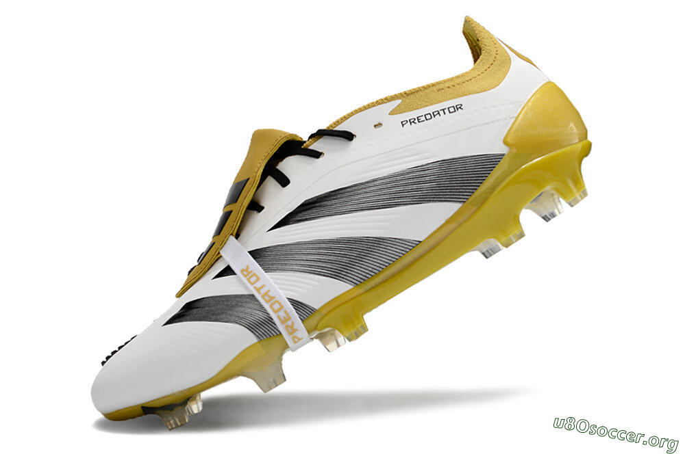 Adidas Predator Elite Foldover Tongue FG Football Boots - White/Black/Yellow 5