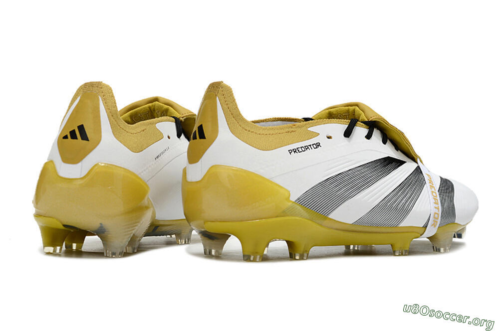 Adidas Predator Elite Foldover Tongue FG Football Boots - White/Black/Yellow 6