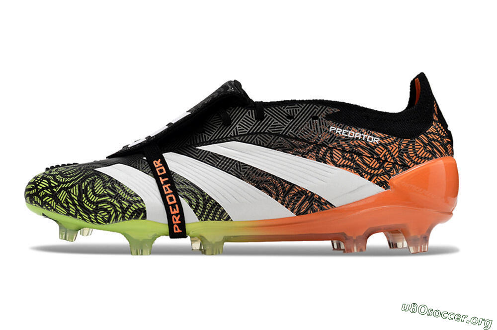 Adidas Predator Elite Foldover Tongue FG Football Boots - Black/White/Green 3