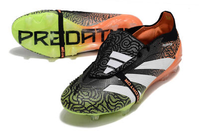 Adidas Predator Elite Foldover Tongue FG Football Boots - Black/White/Green