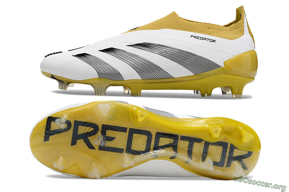 Adidas Predator Accuracy+ FG Football Boots - White/Black/Yellow 1