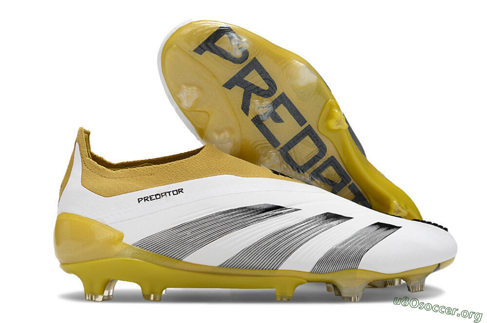 Adidas Predator Accuracy+ FG Football Boots - White/Black/Yellow 2
