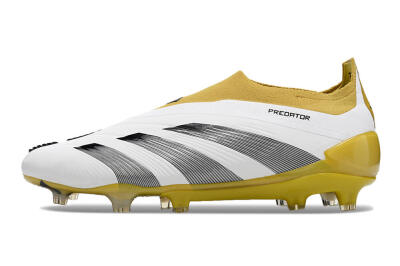 Adidas Predator Accuracy+ FG Football Boots - White/Black/Yellow