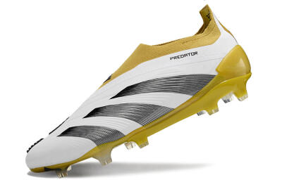 Adidas Predator Accuracy+ FG Football Boots - White/Black/Yellow