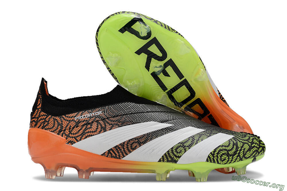 Adidas Predator Accuracy+ FG Football Boots - Black/White/Orange 2