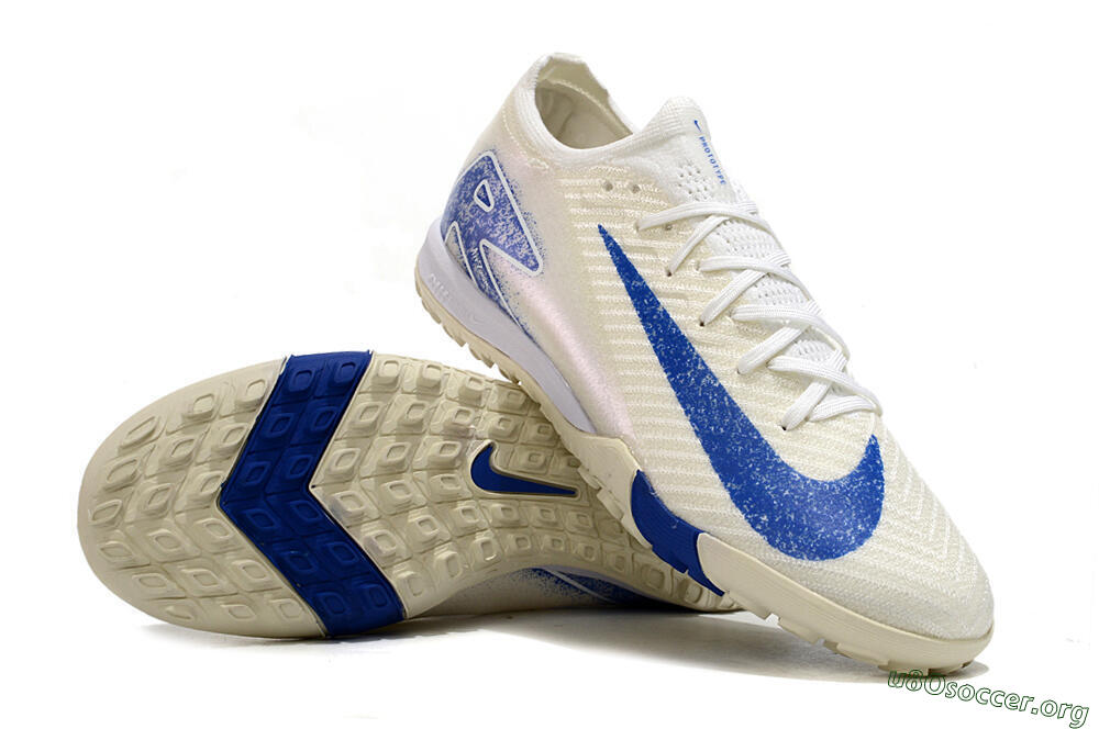 Nike Air Zoom Mercurial Vapor 16 Elite TF Football Shoes - Beige/Blue 0