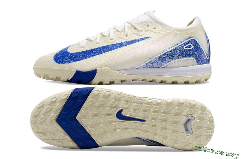 Nike Air Zoom Mercurial Vapor 16 Elite TF Football Shoes - Beige/Blue 1