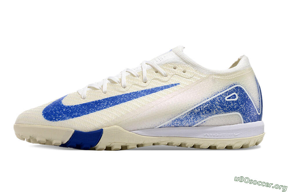Nike Air Zoom Mercurial Vapor 16 Elite TF Football Shoes - Beige/Blue 3