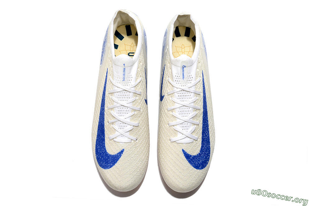Nike Air Zoom Mercurial Vapor 16 Elite AG Football Boots - Beige/Blue 5