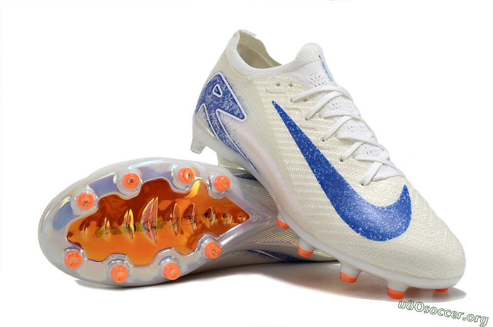 Nike Air Zoom Mercurial Vapor 16 Elite AG Football Boots - Beige/Blue 0