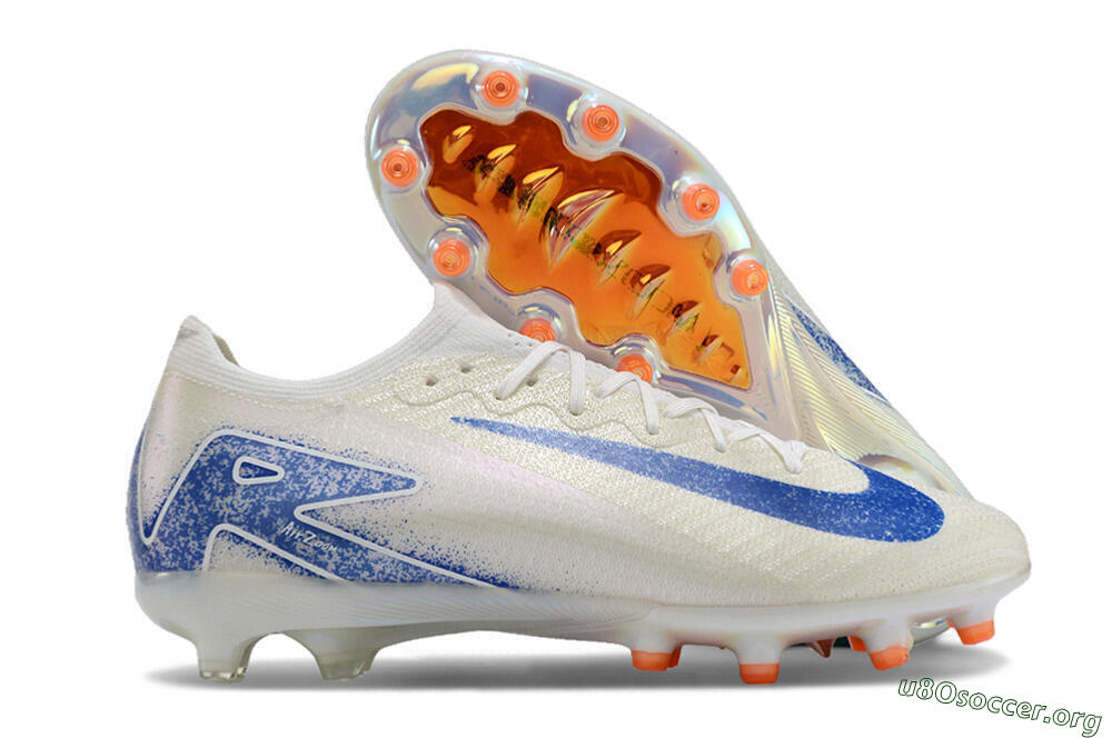 Nike Air Zoom Mercurial Vapor 16 Elite AG Football Boots - Beige/Blue 2