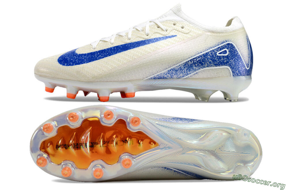 Nike Air Zoom Mercurial Vapor 16 Elite AG Football Boots - Beige/Blue 1