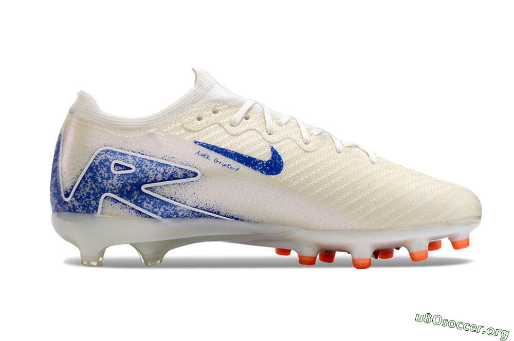 Nike Air Zoom Mercurial Vapor 16 Elite AG Football Boots - Beige/Blue 4