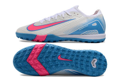 Nike Air Zoom Mercurial Vapor 16 Elite TF Football Shoes - White/Pink/Blue