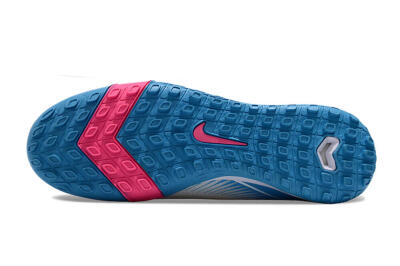Nike Air Zoom Mercurial Vapor 16 Elite TF Football Shoes - White/Pink/Blue