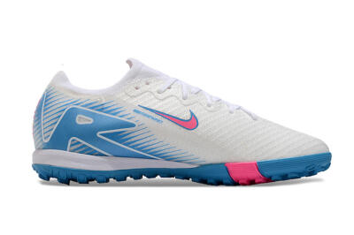 Nike Air Zoom Mercurial Vapor 16 Elite TF Football Shoes - White/Pink/Blue