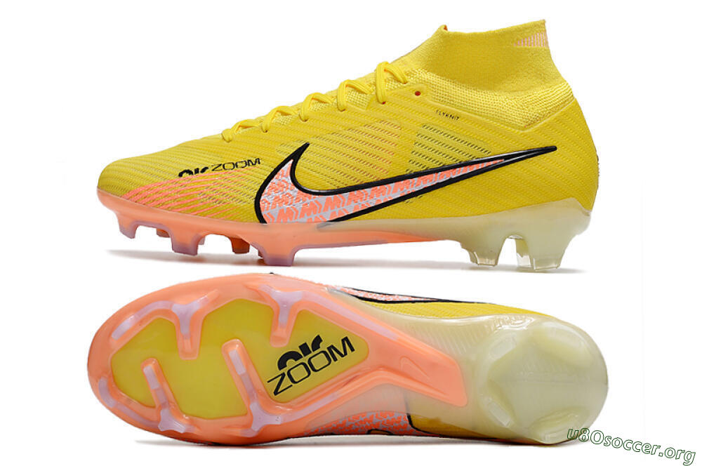 Nike Air Zoom Mercurial Superfly 9 Elite FG Football Boots - Yellow/Pink 1