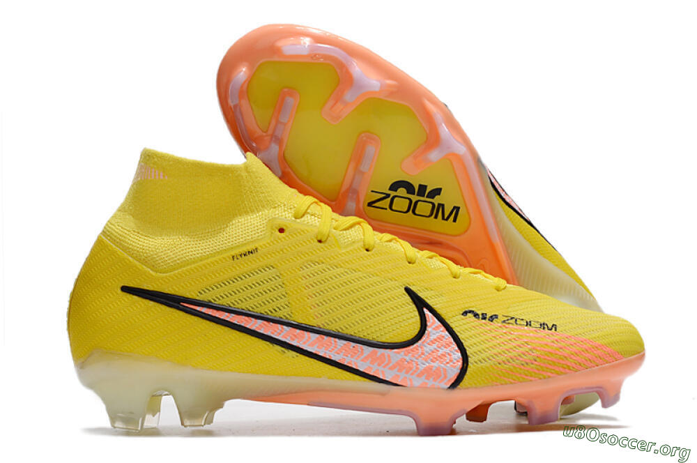 Nike Air Zoom Mercurial Superfly 9 Elite FG Football Boots - Yellow/Pink 2