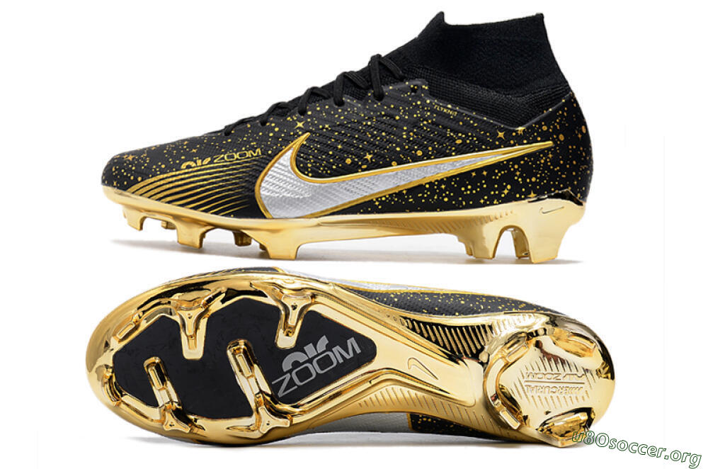 Nike Air Zoom Mercurial Superfly 9 Elite FG Football Boots - Black/Gold 1