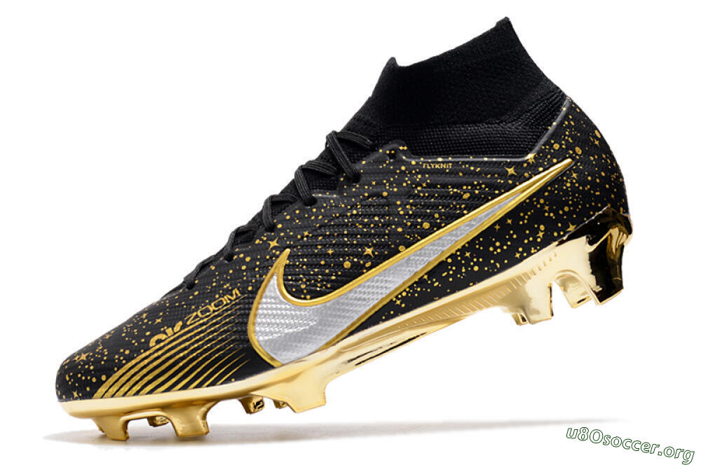 Nike Air Zoom Mercurial Superfly 9 Elite FG Football Boots - Black/Gold 5