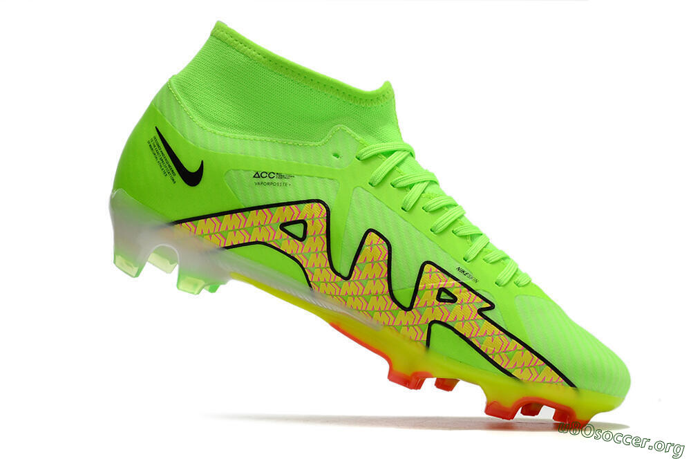 Nike Air Zoom Mercurial Superfly 9 Elite FG Football Boots - Green/Yellow/Black 4